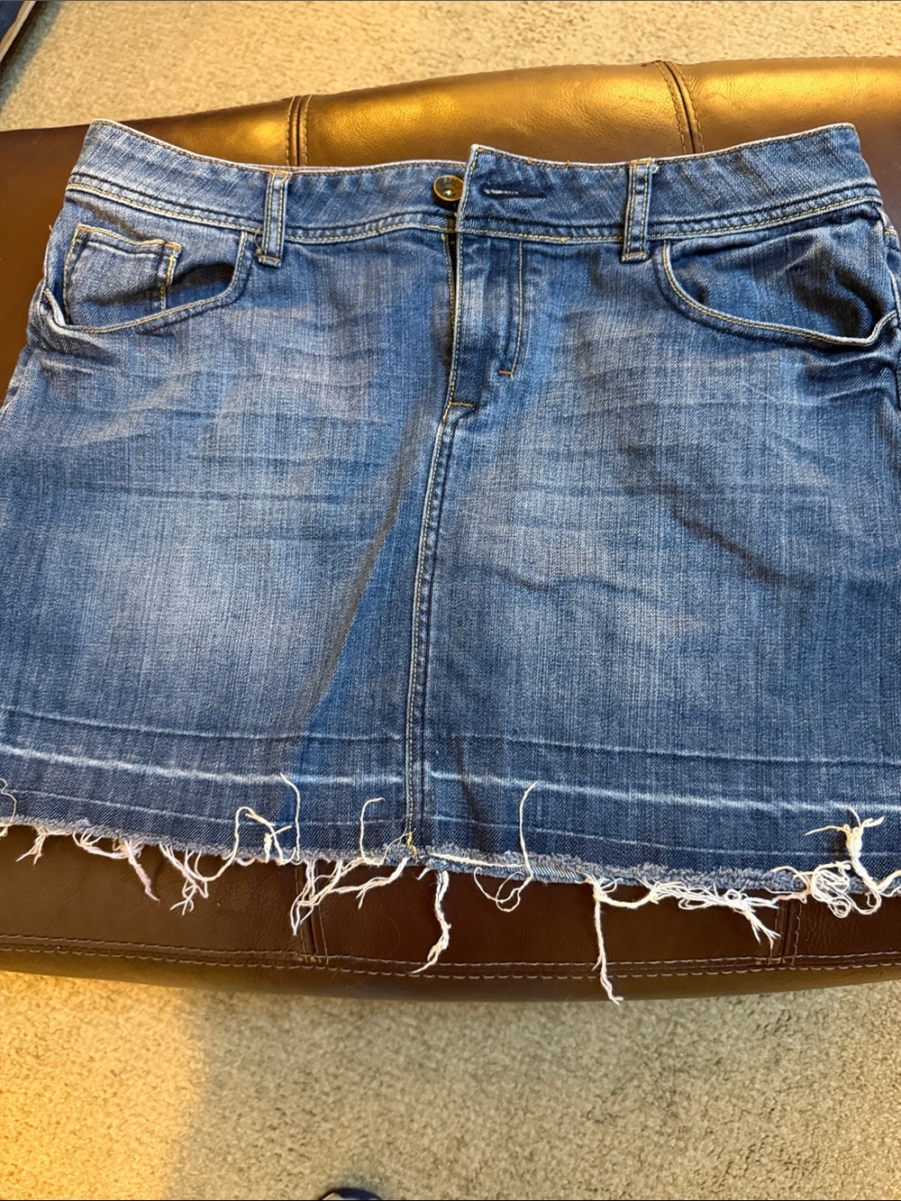 APT 9 short denim skirt with raglan skirt hem size 12